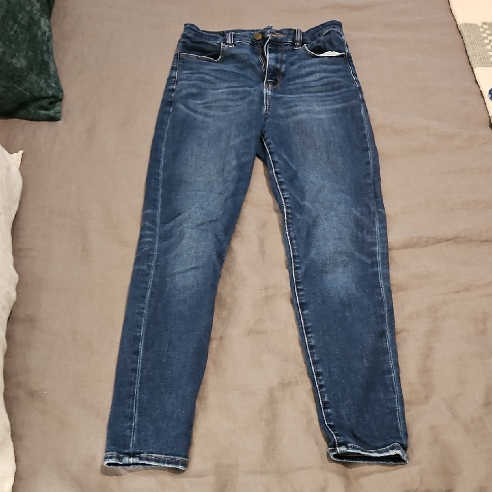 American Eagle Outfitters Blue Skinny Jeans Curvy Fit